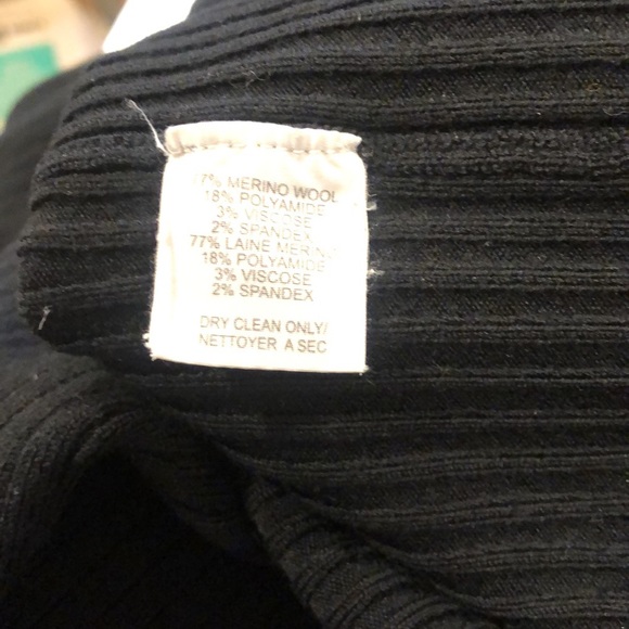 Trina Turk black sweater dress with white collar - Picture 5 of 11